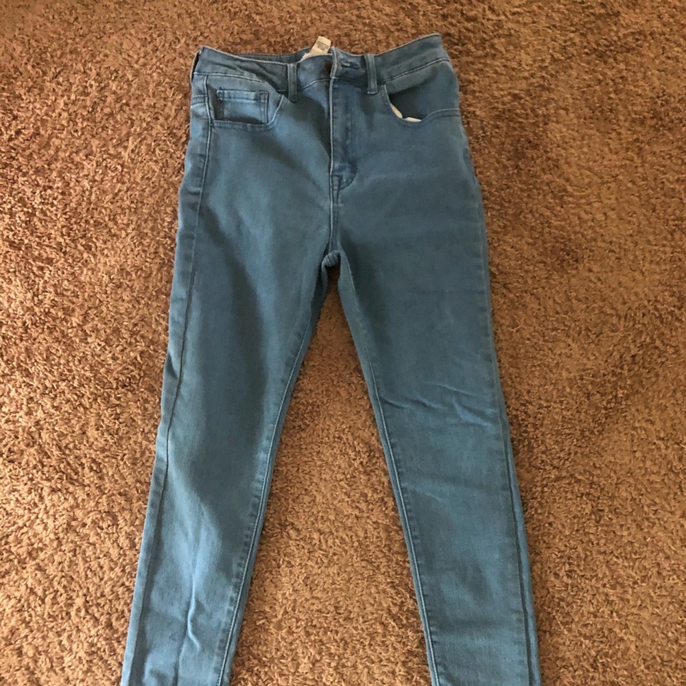 High Waisted Blue Jeans